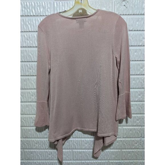 Neiman Marcus Women's Pink Open Front 3/4 Sleeves Draped Cardigan Size XS NWT - Picture 3 of 7